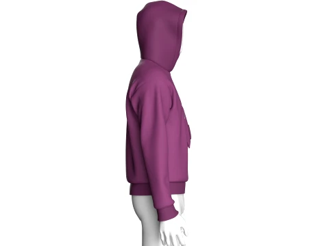 Men Zip Chest Pocket Hoodie 3D Model
