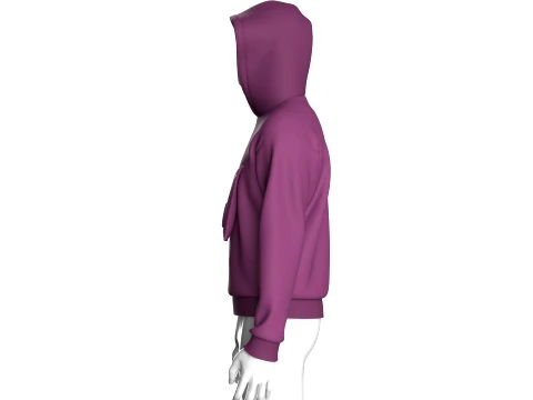 Men Zip Chest Pocket Hoodie 3D Model
