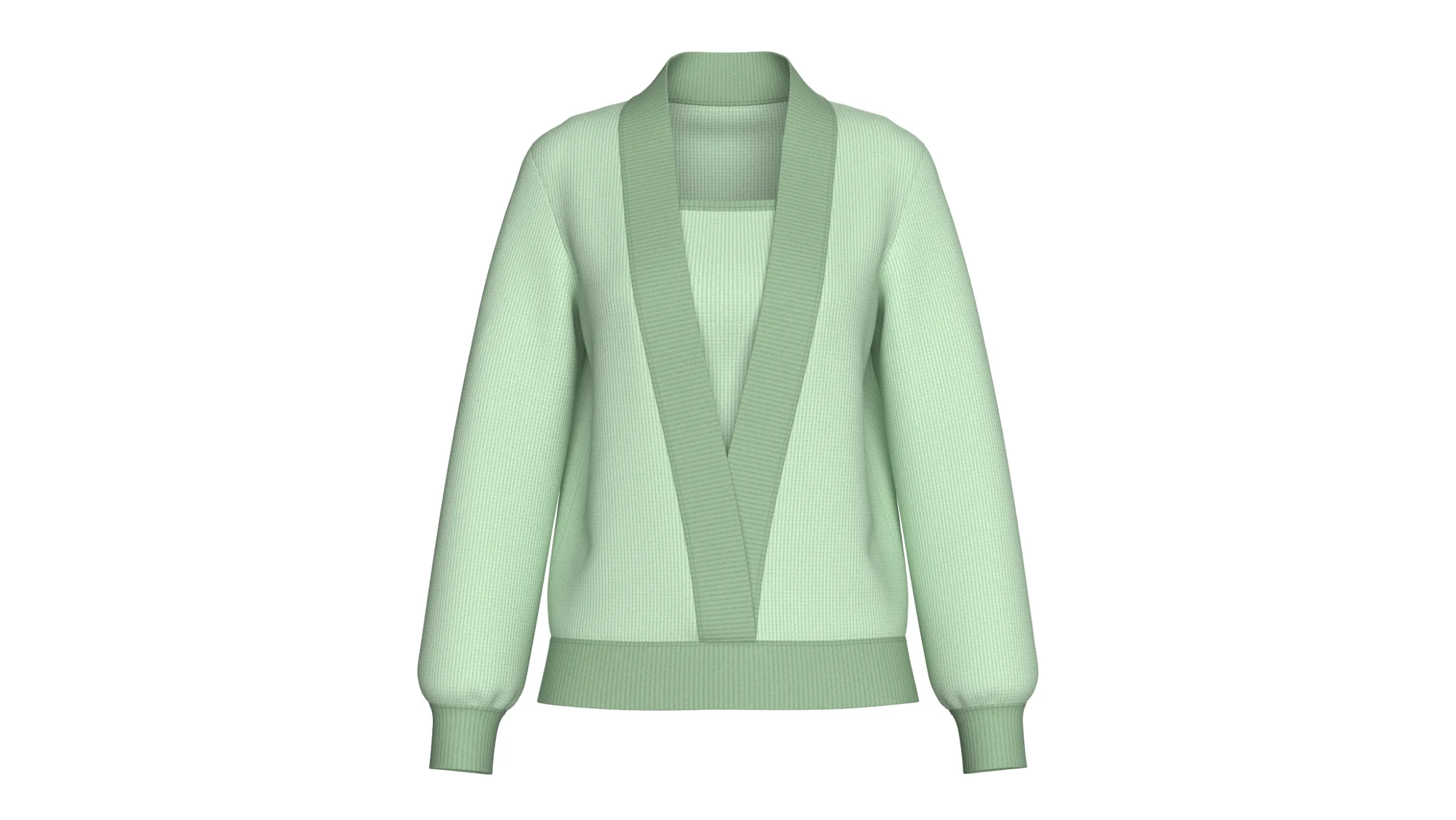 Girls Shawl Collar Layered Cardigan 3D Model .c4d .max .obj .3ds .fbx .stl .blend 