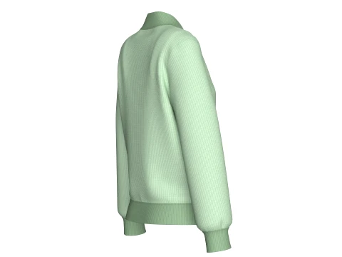 Girls Shawl Collar Layered Cardigan 3D Model