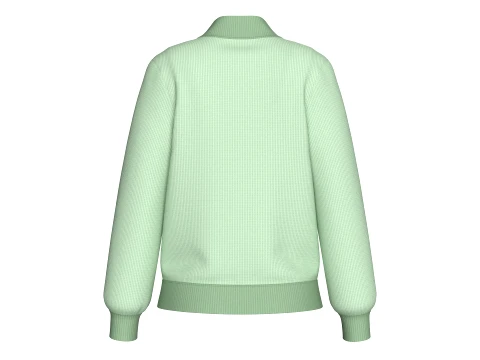 Girls Shawl Collar Layered Cardigan 3D Model