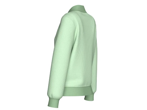 Girls Shawl Collar Layered Cardigan 3D Model