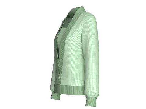 Girls Shawl Collar Layered Cardigan 3D Model