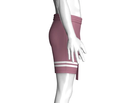 Men Cargo Shorts With Double Striped 3D Model
