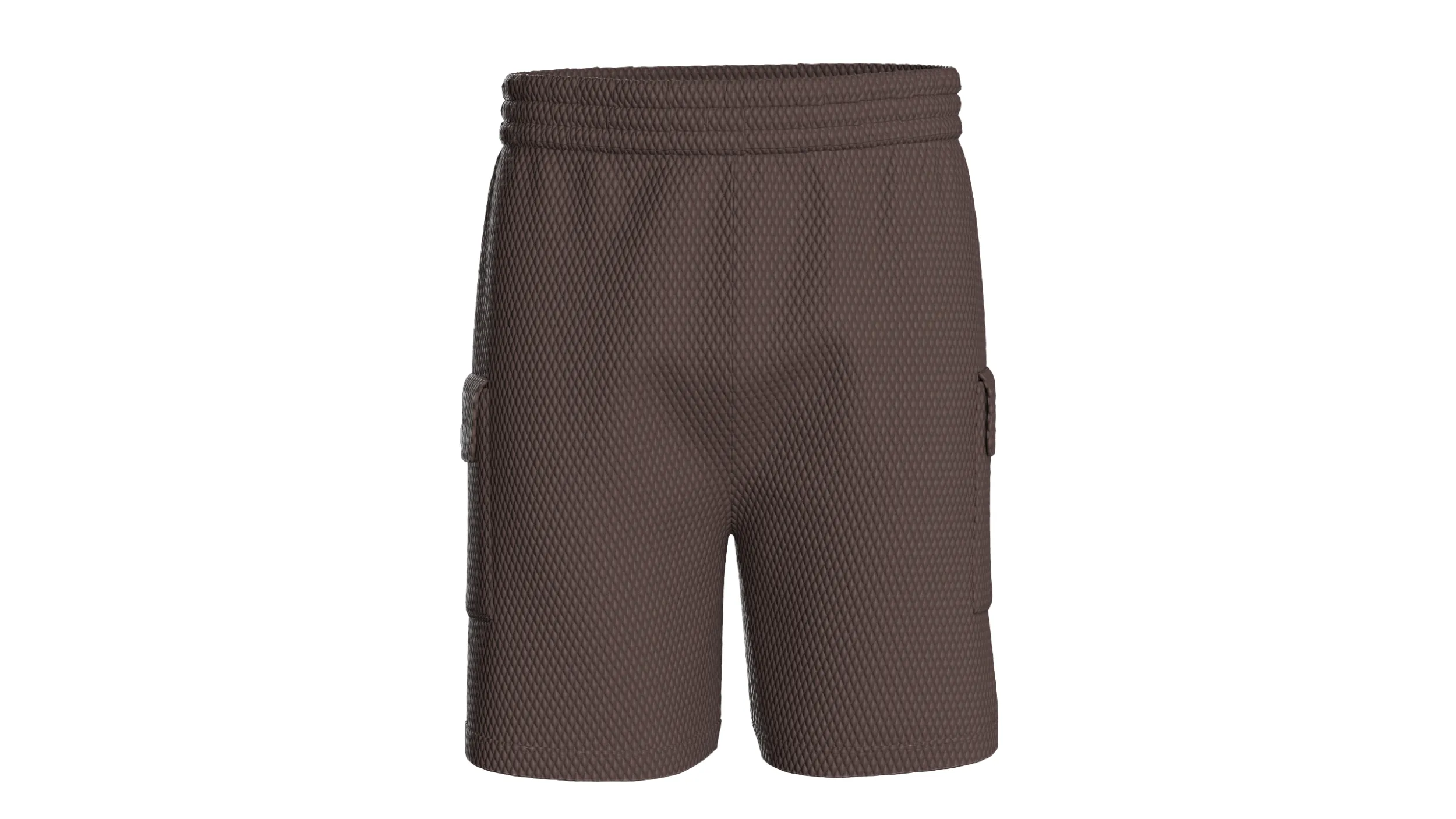 Men Dark Brown Mesh Shorts 3D Model .c4d .max .obj .3ds .fbx .stl .blend 