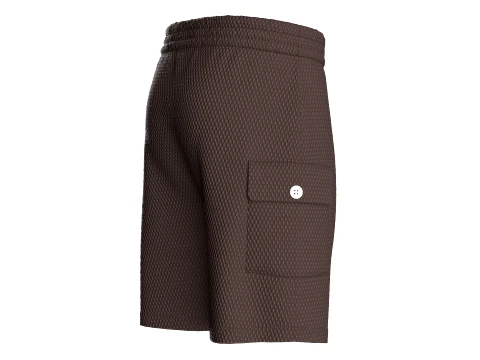 Men Dark Brown Mesh Shorts 3D Model