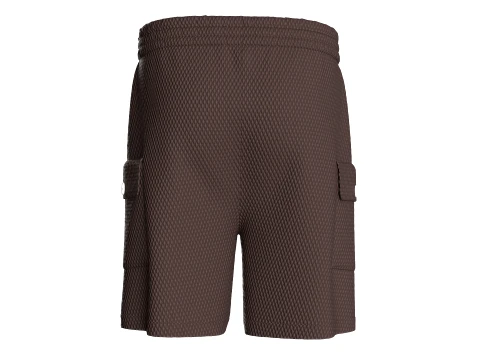 Men Dark Brown Mesh Shorts 3D Model