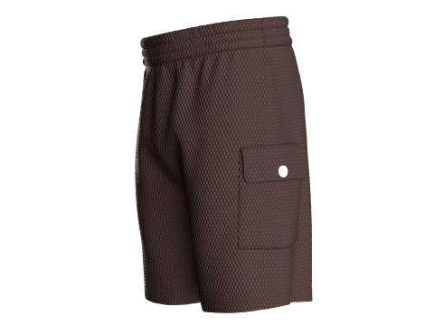 Men Dark Brown Mesh Shorts 3D Model