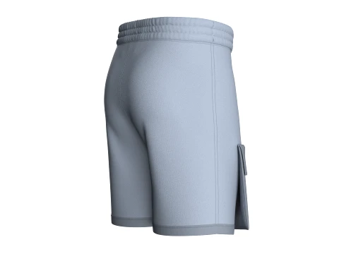Men Front Button Strap Flap Pocket Shorts 3D Model