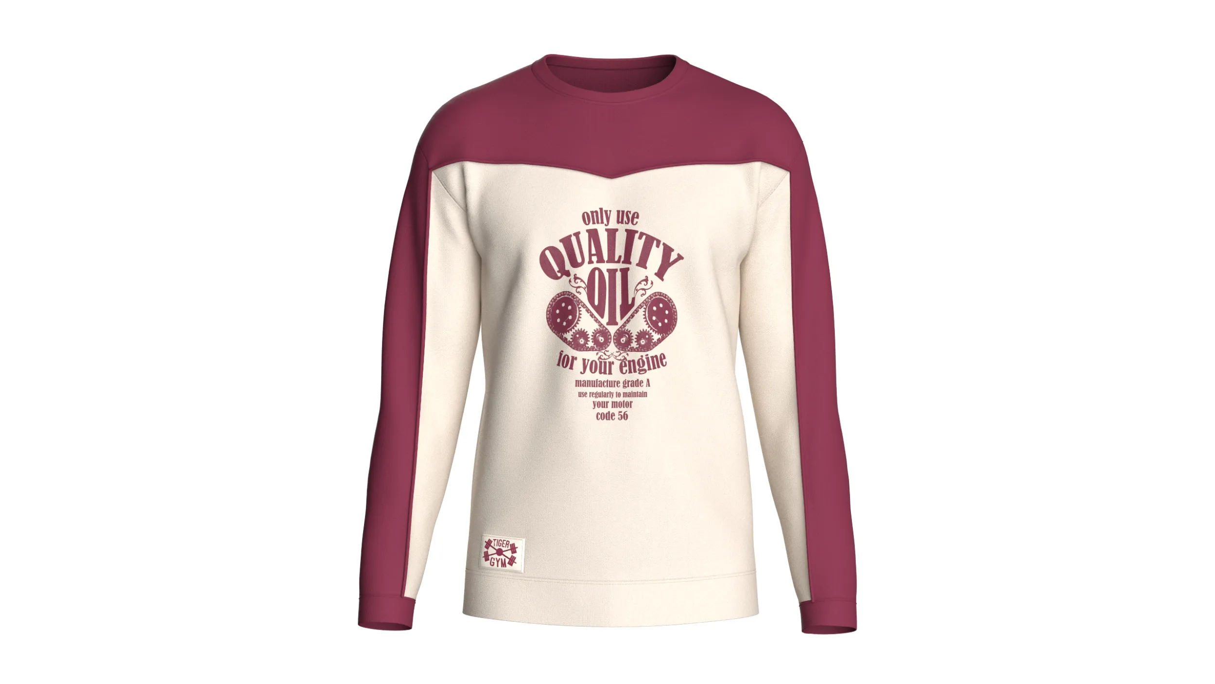 Men Graphic Color-Block Sweatshirt 3D Model .c4d .max .obj .3ds .fbx .stl .blend