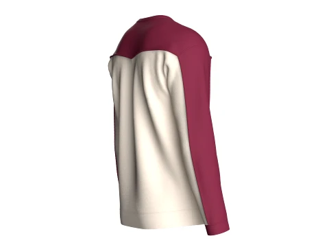 Men Graphic Color-Block Sweatshirt 3D Model