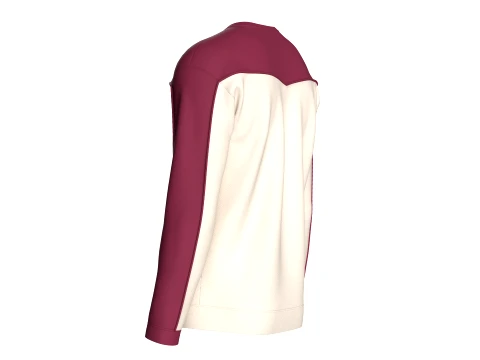 Men Graphic Color-Block Sweatshirt 3D Model