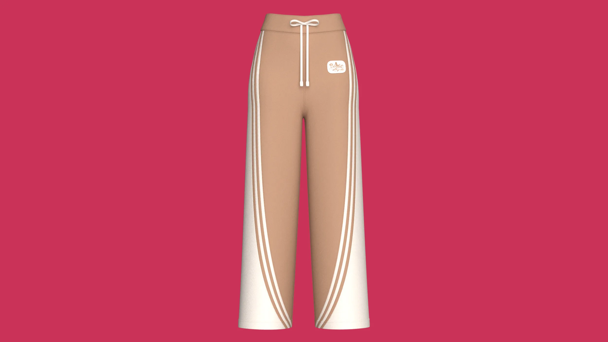 Girls Curved Side Panel Wide-Leg Track Pant 3D Model .c4d .max .obj .3ds .fbx .stl .blend