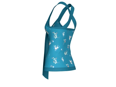 Girls Floral Print Tie-Front Camisole Top 3D Model