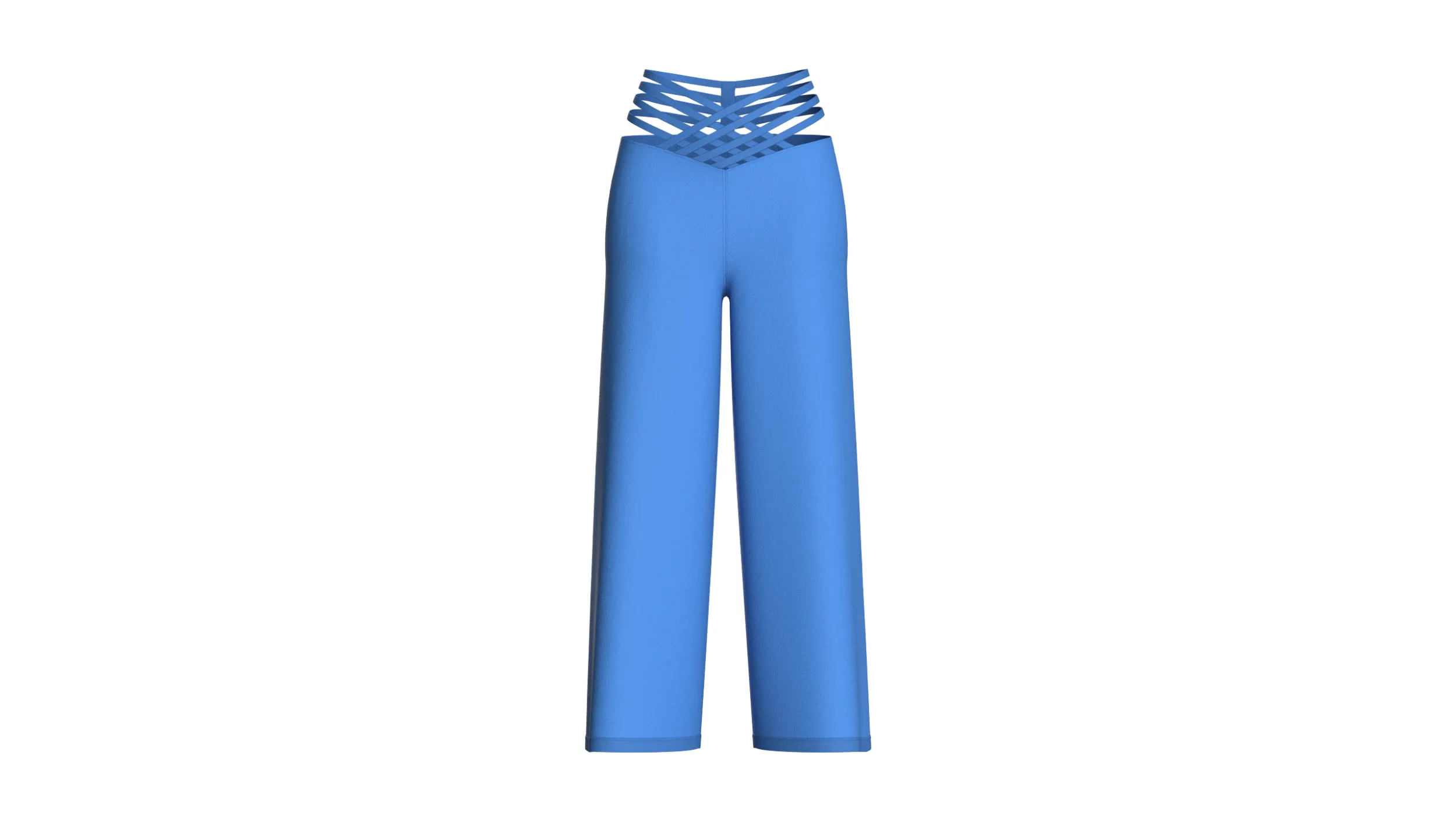 Girls Criss-Cross Strappy Wide Leg Trousers 3D Model .c4d .max .obj .3ds .fbx .stl .blend