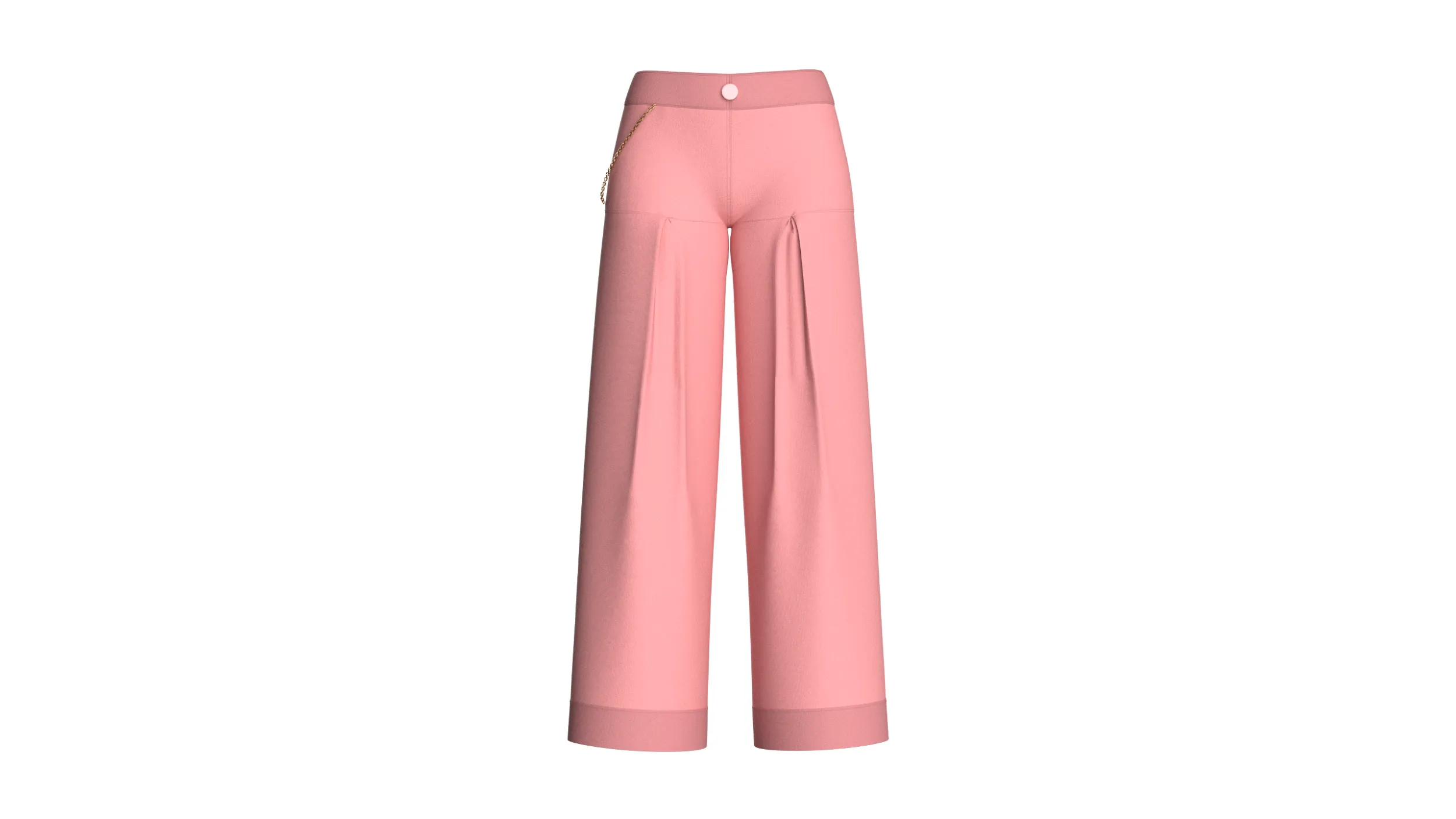 Girls Pink Pleated Pant 3D Model .c4d .max .obj .3ds .fbx .stl .blend