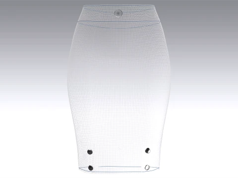 Girls Denim High-Waist Pencil Skirt 3D Model