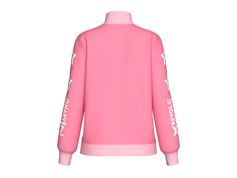 Girls Patchwork Varsity Full-Zip Jacket 3D Model