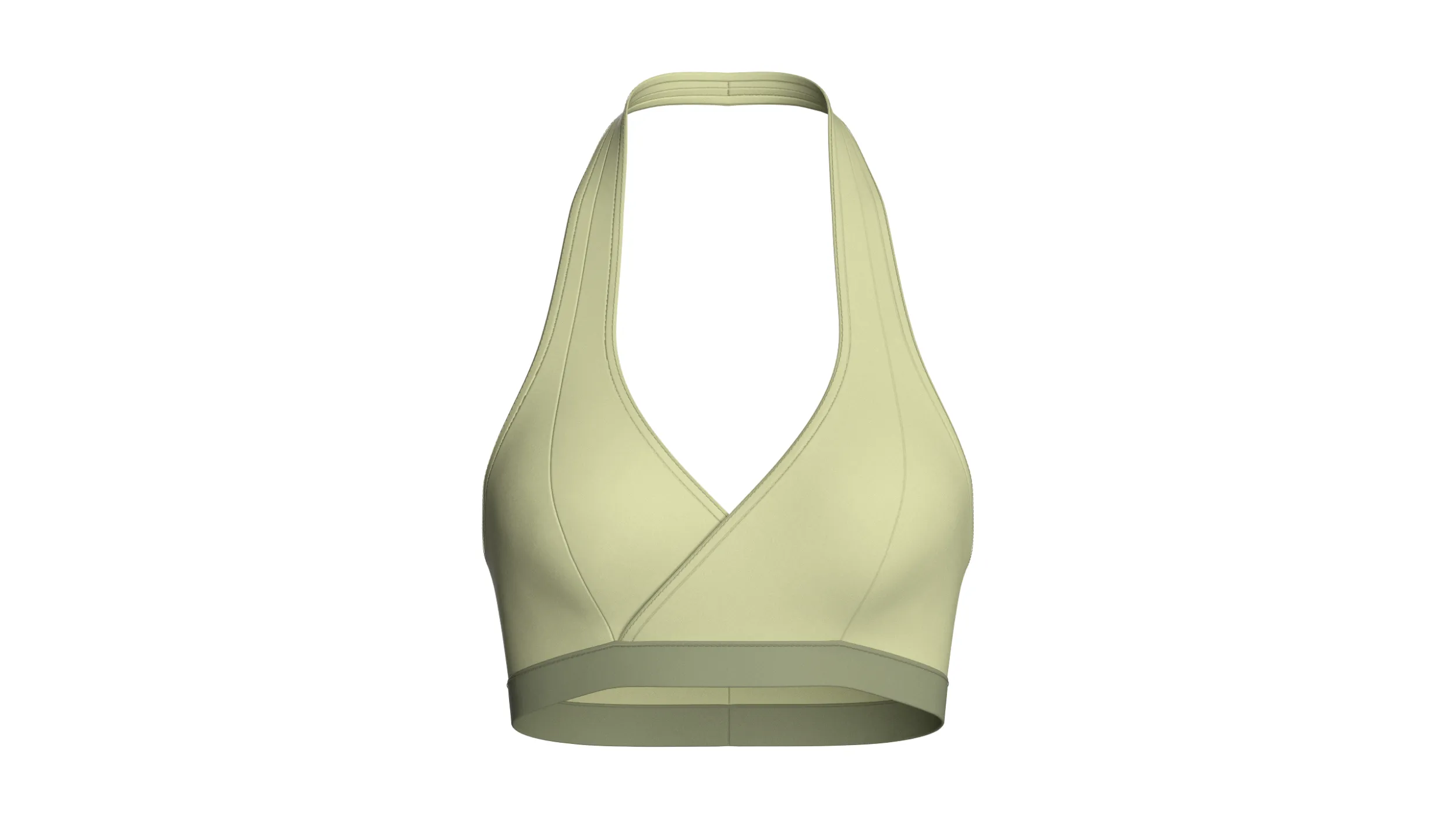 Girls Wrap-Front Halter Sports Bralette 3D Model .c4d .max .obj .3ds .fbx .stl .blend 