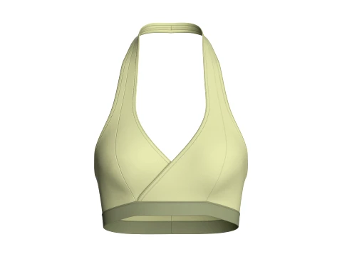 Girls Wrap-Front Halter Sports Bralette 3D Model