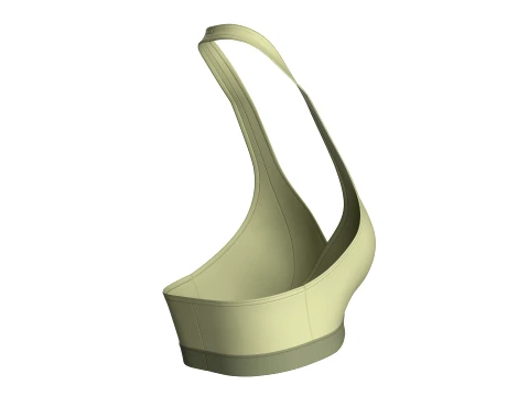 Girls Wrap-Front Halter Sports Bralette 3D Model