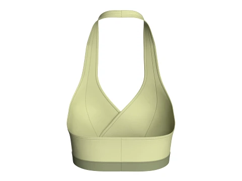 Girls Wrap-Front Halter Sports Bralette 3D Model