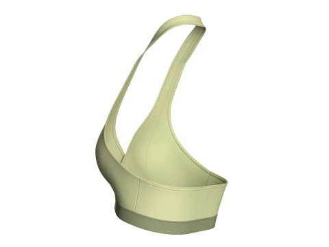 Girls Wrap-Front Halter Sports Bralette 3D Model