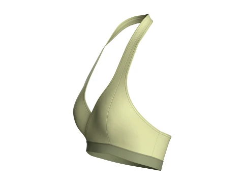 Girls Wrap-Front Halter Sports Bralette 3D Model
