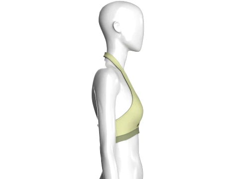 Girls Wrap-Front Halter Sports Bralette 3D Model