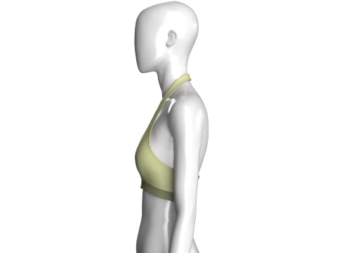 Girls Wrap-Front Halter Sports Bralette 3D Model