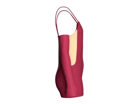 Girls Bodycon Mini Dress With Sleeves 3D Model