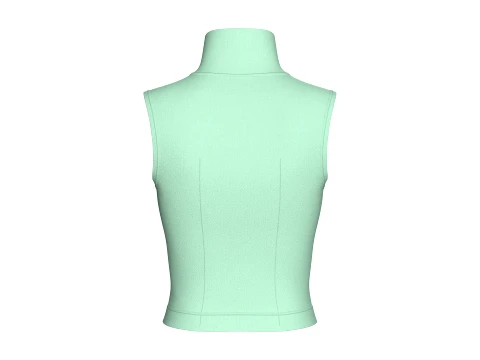 Girls High Neck Front Lace-Up Corset Top 3D Model