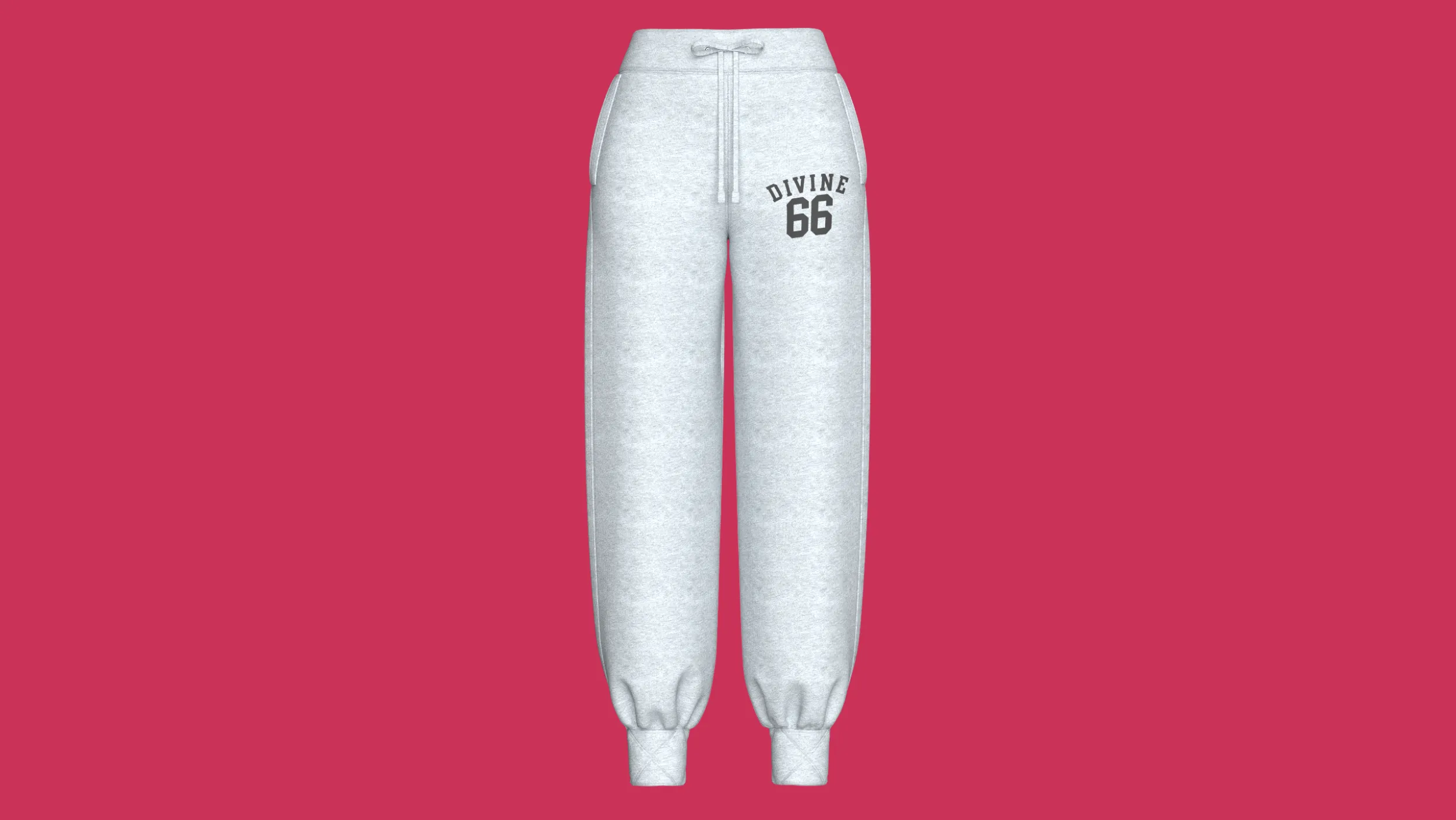 Girls Melange Side Slit Printed Joggers 3D Model .c4d .max .obj .3ds .fbx .stl .blend 