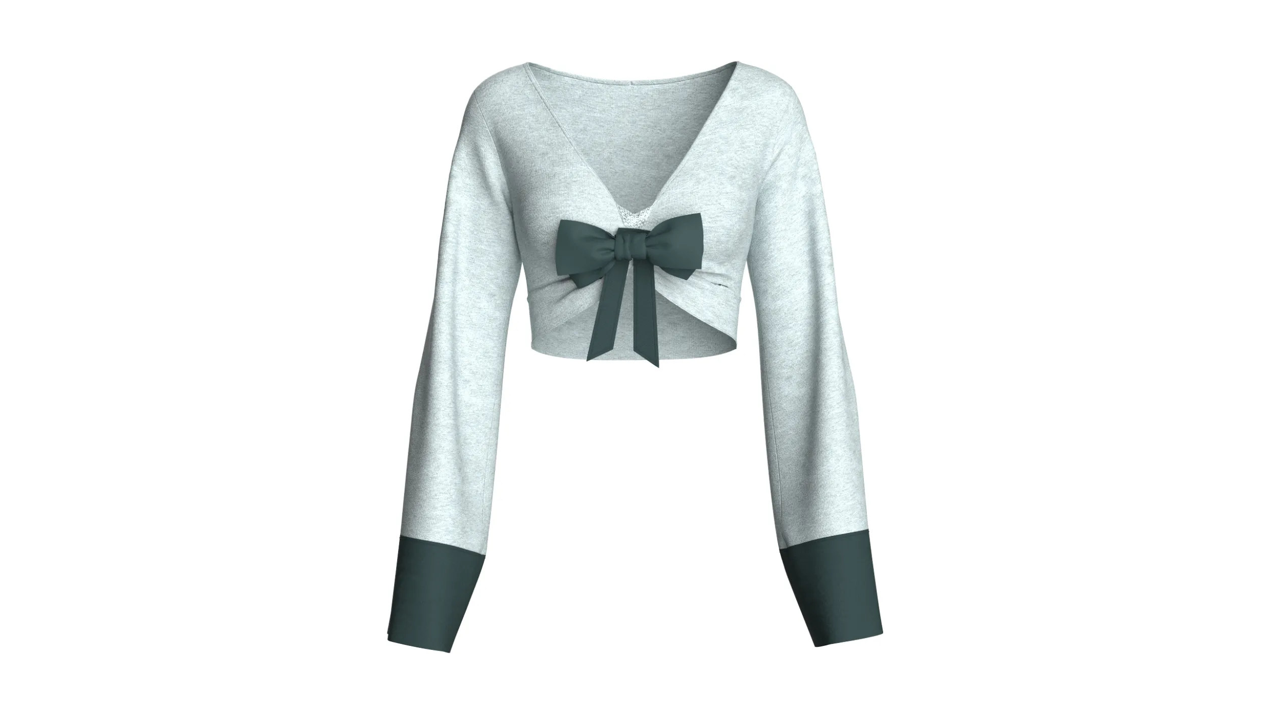 Girls Wrap Cropped Top 3D Model .c4d .max .obj .3ds .fbx .stl .blend 