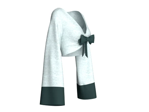 Girls Wrap Cropped Top 3D Model
