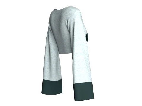 Girls Wrap Cropped Top 3D Model