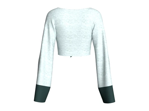 Girls Wrap Cropped Top 3D Model