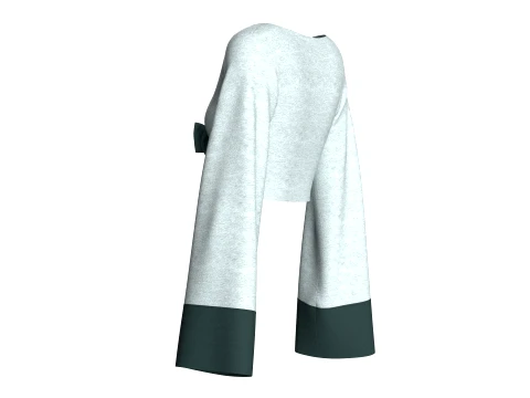 Girls Wrap Cropped Top 3D Model