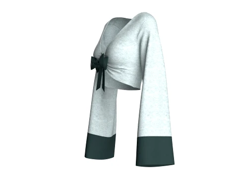 Girls Wrap Cropped Top 3D Model