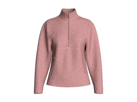 Girls Sherpa Quarter Zip Sweatshirt 3D Modell