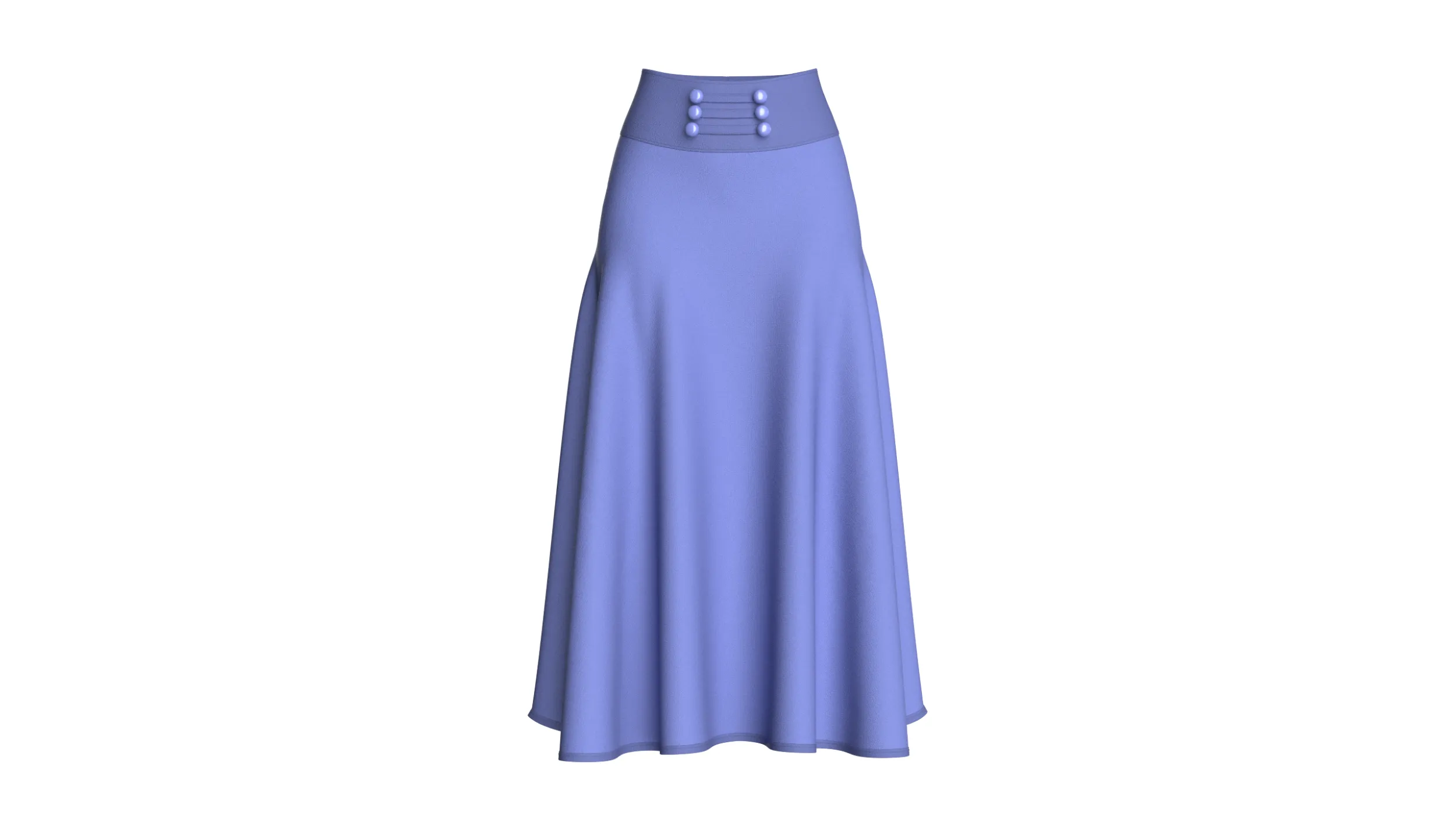 Girls Slate Button Skirt 3D Model .c4d .max .obj .3ds .fbx .stl .blend 