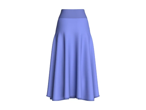 Girls Slate Button Skirt 3D Model