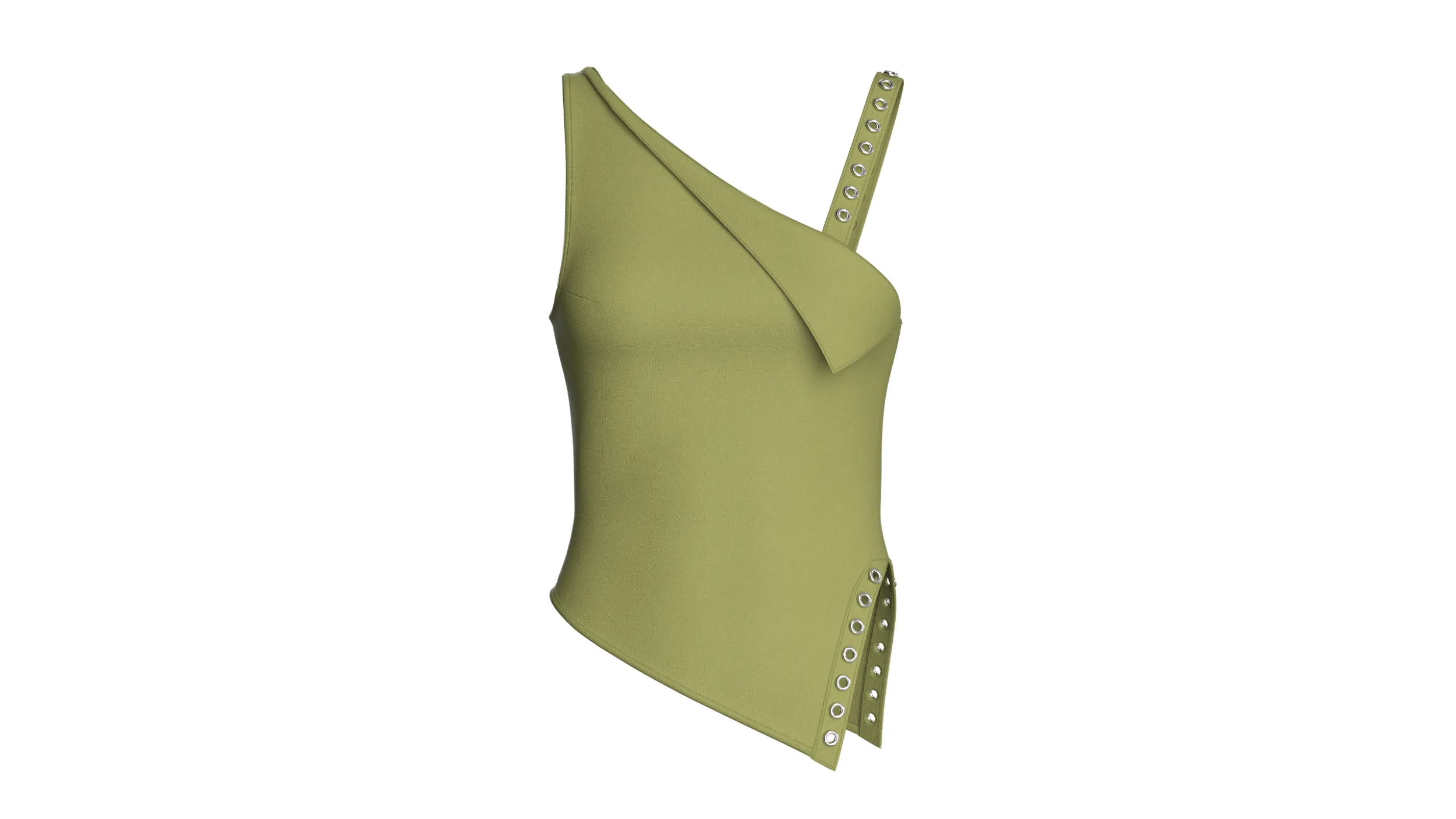 Girls Grommet Top 3D Model .c4d .max .obj .3ds .fbx .stl .blend 