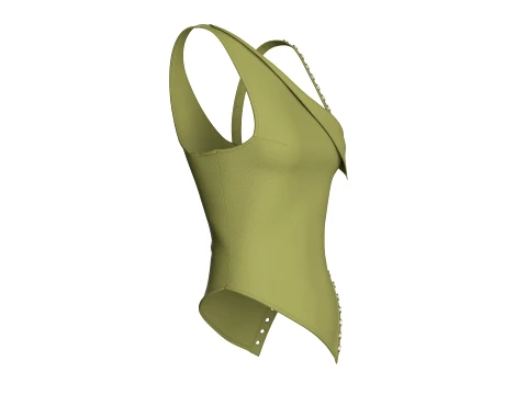 Girls Grommet Top 3D Model