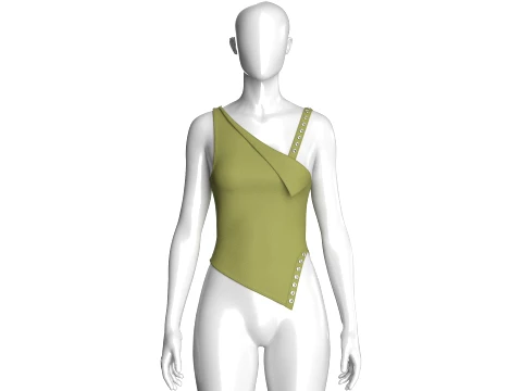 Girls Grommet Top 3D Model