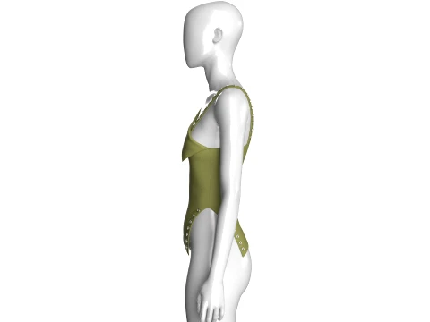 Girls Grommet Top 3D Model