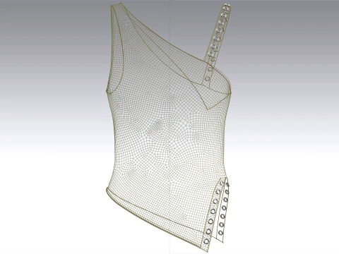 Girls Grommet Top 3D Model