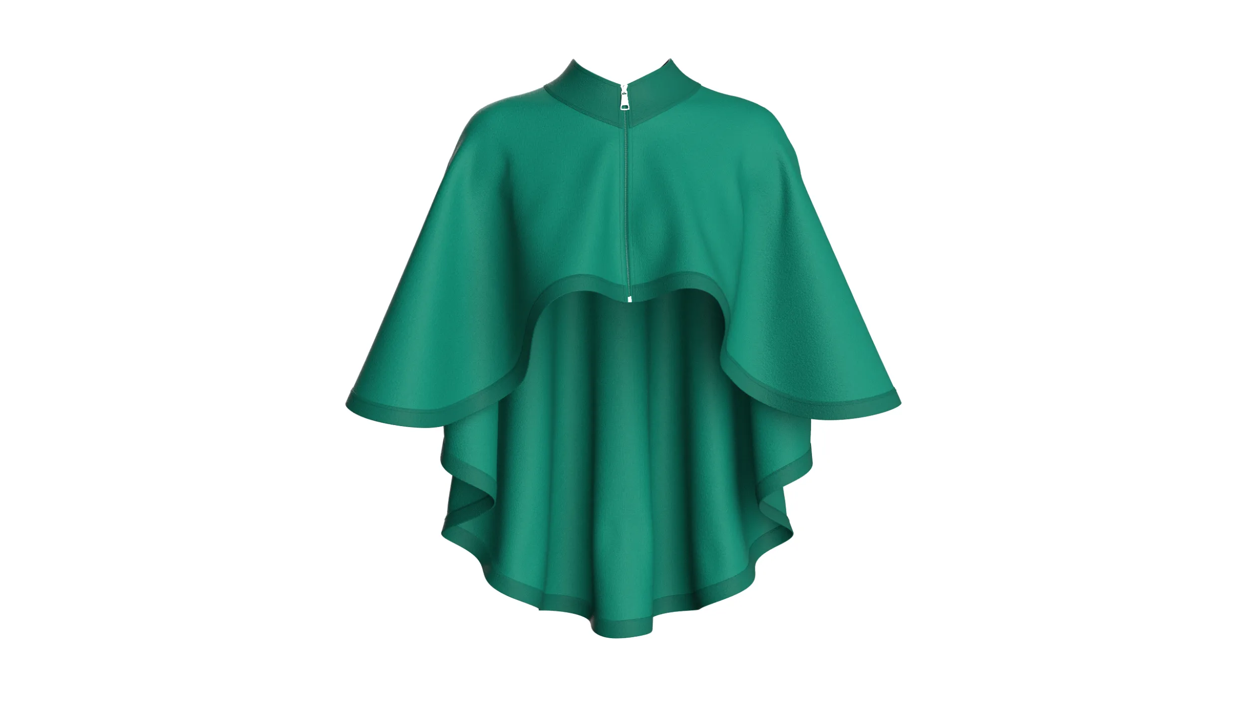 Girls HighLow Poncho 3D Model .c4d .max .obj .3ds .fbx .stl .blend 