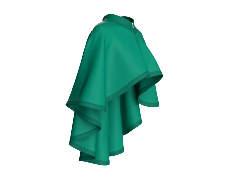 Girls HighLow Poncho 3D Model