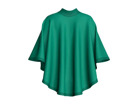 Girls HighLow Poncho 3D Model